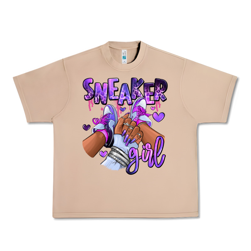 Purple Galaxy Sneaker Girl Urban Heavy Tee by RanaPortraitStore | Teevron