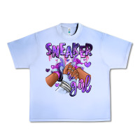 Grape Ice Purple galaxy sneaker girl Urban Heavy Tee - RanaPortraitStore