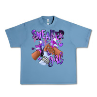 Pebble Blue Purple galaxy sneaker girl Urban Heavy Tee - RanaPortraitStore