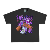 Pigment Black Purple galaxy sneaker girl Urban Heavy Tee - RanaPortraitStore