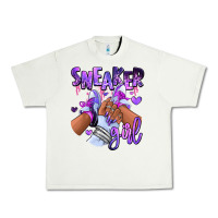 Pistachio Purple galaxy sneaker girl Urban Heavy Tee - RanaPortraitStore