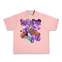 Salmon Purple galaxy sneaker girl Urban Heavy Tee - RanaPortraitStore