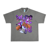 Tornado Purple galaxy sneaker girl Urban Heavy Tee - RanaPortraitStore
