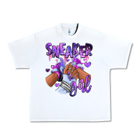 White Purple galaxy sneaker girl Urban Heavy Tee - RanaPortraitStore
