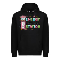 Black energy coffee fuel station Premium Hoodie - MaliasSmallBusiness