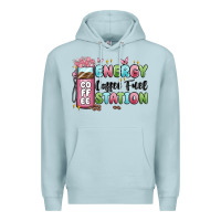 Blue Mist energy coffee fuel station Premium Hoodie - MaliasSmallBusiness