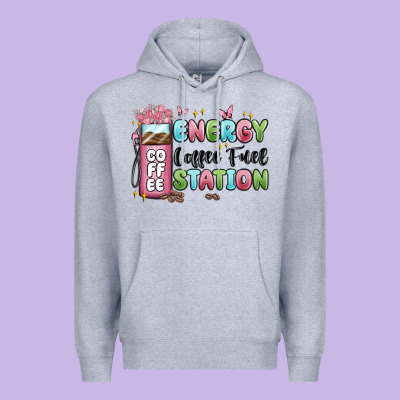 Energy Coffee Fuel Station Premium Hoodie Designed By Maliassmallbusiness