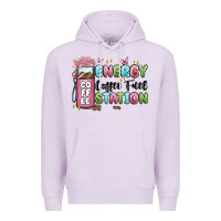 Lilac energy coffee fuel station Premium Hoodie - MaliasSmallBusiness