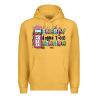 Mustard energy coffee fuel station Premium Hoodie - MaliasSmallBusiness