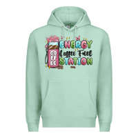 Seafoam energy coffee fuel station Premium Hoodie - MaliasSmallBusiness