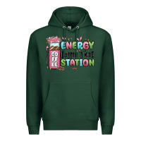 Sports Green energy coffee fuel station Premium Hoodie - MaliasSmallBusiness
