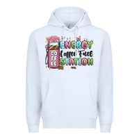 White energy coffee fuel station Premium Hoodie - MaliasSmallBusiness