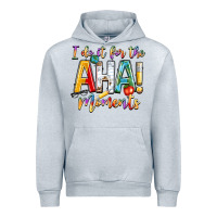 Heather Grey i do it for the aha moments Urban Hoodie - NancyCooperArtShop