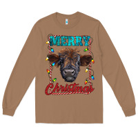 Toasted Coconut merry christmas highland calf baby cow Long Sleeve Tee - RanaPortraitStore
