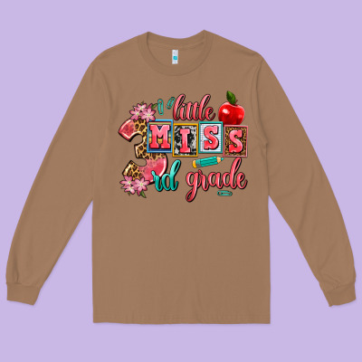 Little Miss 3rd Grade Long Sleeve Tee Designed By Adodesignshop