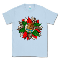 Dusty Blue mexican flag sunflower Classic Tee - Zillion Design Studio