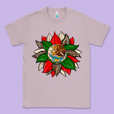 Mexican Flag Sunflower Classic Tee Designed By Zillion Design Studio