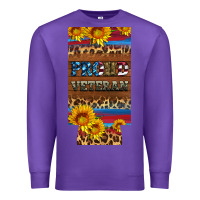 Purple proud veteran 12 oz slim can cooler Premium Sweatshirt - Artiststas