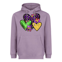 Lavender hearts mardi gras Heavyweight Hoodie - JahusDesignShop