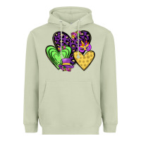 Matcha hearts mardi gras Heavyweight Hoodie - JahusDesignShop
