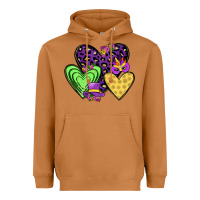 Hearts Mardi Gras Heavyweight Hoodie | Teevron