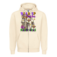 Sandshell bead up bitches it's mardi gras skeleton Zipper Hoodie - FaDigitalArtStudio