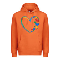 Carrot autism heart Premium Hoodie - MaliasSmallBusiness