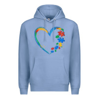 Colony Blue autism heart Premium Hoodie - MaliasSmallBusiness