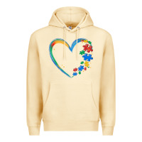 Pina Colada autism heart Premium Hoodie - MaliasSmallBusiness
