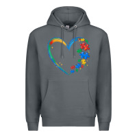 Rock autism heart Premium Hoodie - MaliasSmallBusiness