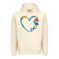 Sandshell autism heart Premium Hoodie - MaliasSmallBusiness