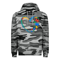 Slate Camo autism heart Premium Hoodie - MaliasSmallBusiness