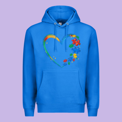 Autism Heart Premium Hoodie Designed By Maliassmallbusiness