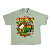 Oil Green Steppin' into Juneteenth Urban Heavy Tee - RanaPortraitStore