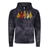 Cloud Black leopard christmas trees Vintage Hoodie - AdoDesignShop