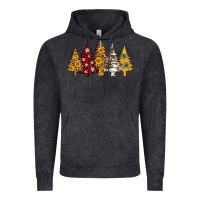 Vintage Black leopard christmas trees Vintage Hoodie - AdoDesignShop