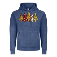 Vintage Denim leopard christmas trees Vintage Hoodie - AdoDesignShop