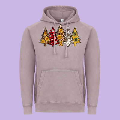 Leopard Christmas Trees Vintage Hoodie Designed By Adodesignshop