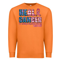 Heal Cancer With Cancer Ribbon Premium Sweatshirt | Teevron