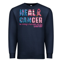 Navy heal cancer with cancer ribbon Premium Sweatshirt - AdoDesignShop