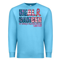 Ocean Blue heal cancer with cancer ribbon Premium Sweatshirt - AdoDesignShop