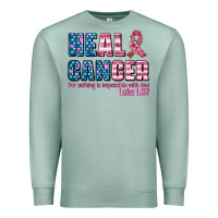 Seafoam heal cancer with cancer ribbon Premium Sweatshirt - AdoDesignShop