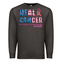 Smoke heal cancer with cancer ribbon Premium Sweatshirt - AdoDesignShop