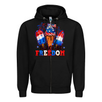 Black 4th of July ice creams tastes like freedom Zipper Hoodie - Neo Western