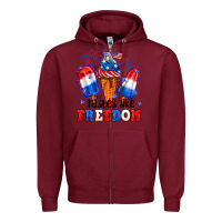 Burgundy 4th of July ice creams tastes like freedom Zipper Hoodie - Neo Western