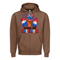 Chestnut 4th of July ice creams tastes like freedom Zipper Hoodie - Neo Western