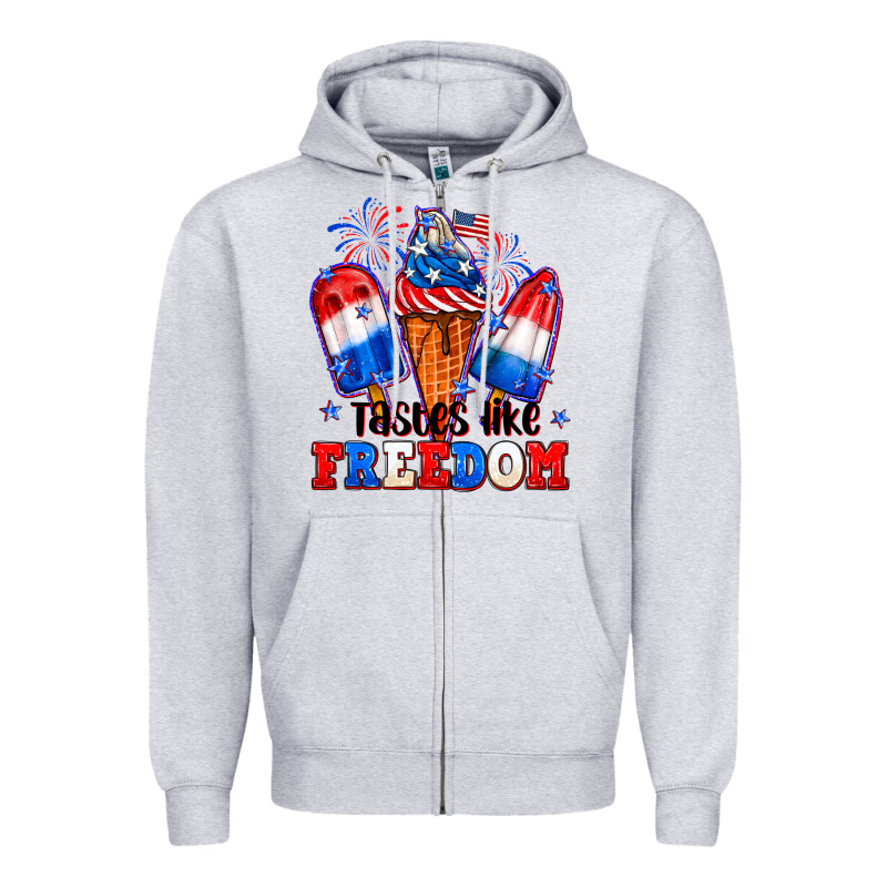 4th Of July Ice Creams Tastes Like Freedom Zipper Hoodie by Neo Western | Teevron