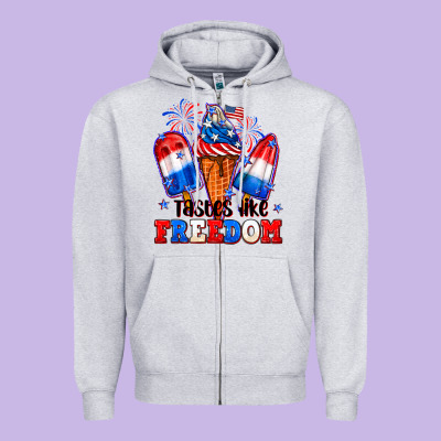 4th Of July Ice Creams Tastes Like Freedom Zipper Hoodie Designed By Neo Western