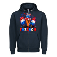 Navy 4th of July ice creams tastes like freedom Zipper Hoodie - Neo Western