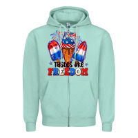 Seafoam 4th of July ice creams tastes like freedom Zipper Hoodie - Neo Western